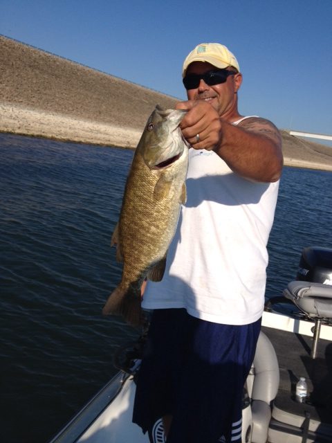 Bass Fishing Wilson Lake, Kansas in July Smallmouth