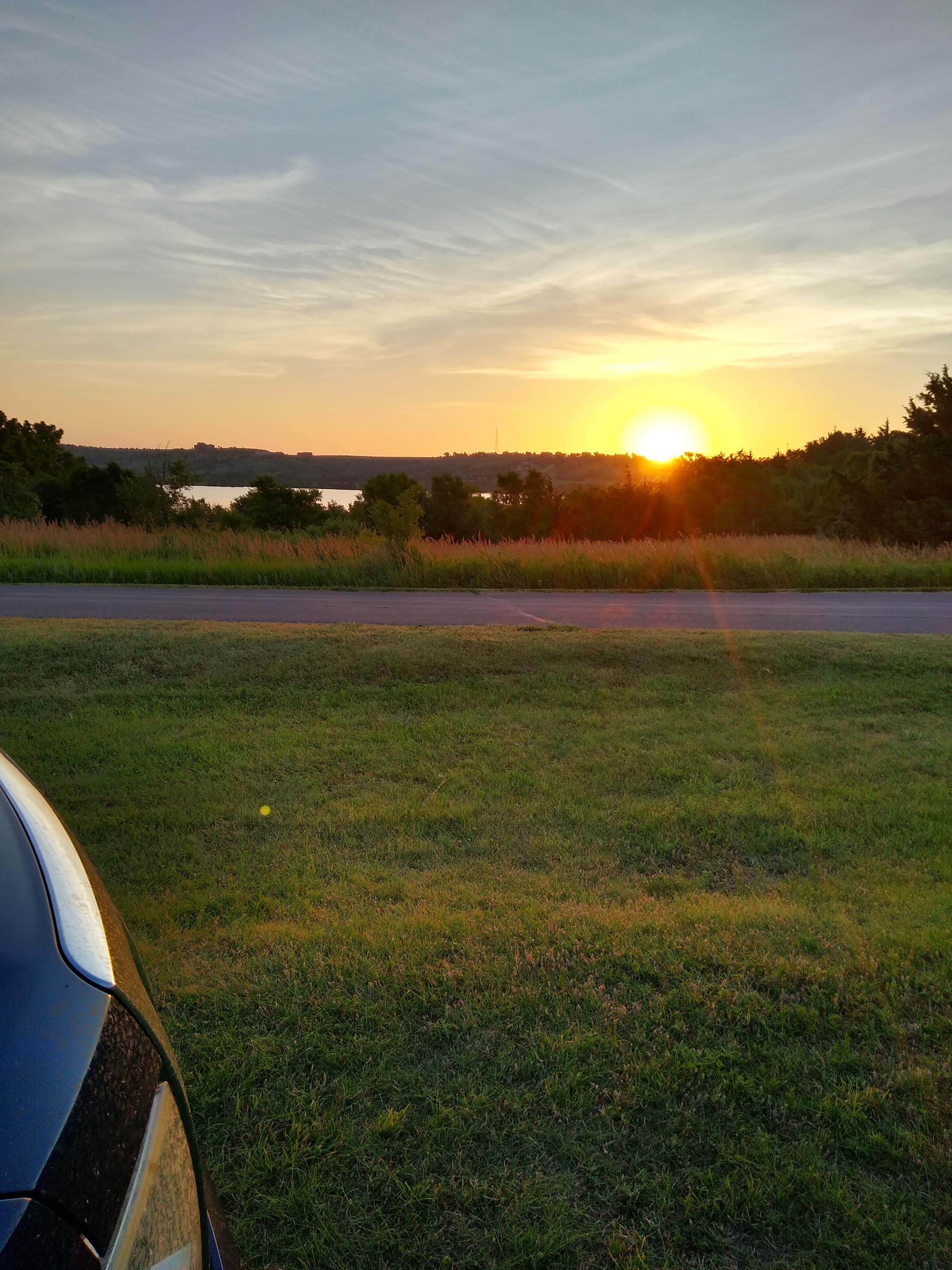 Bass Fishing Wilson Lake, Kansas in July
